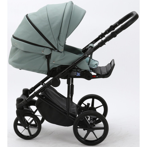 Детская коляска Adamex Zico Deluxe 2 в 1 Z-SA20 СЕР-ЗЕЛЕН.КОЖА