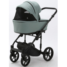 Детская коляска Adamex Zico Deluxe 3 в 1 Z-SA20 СЕР-ЗЕЛЕН.КОЖА