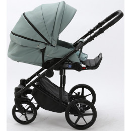 Детская коляска Adamex Zico Deluxe 3 в 1 Z-SA20 СЕР-ЗЕЛЕН.КОЖА