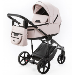 Детская коляска Adamex Zico Deluxe New 2 в 1 ZN-SA15 СВЕТЛО-РОЗОВАЯ КОЖА