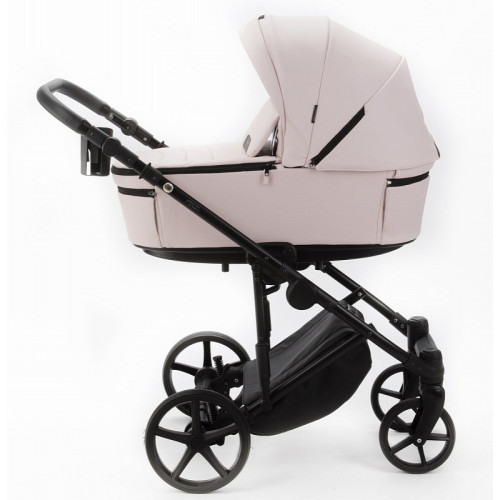 Детская коляска Adamex Zico Deluxe New 2 в 1 ZN-SA15 СВЕТЛО-РОЗОВАЯ КОЖА