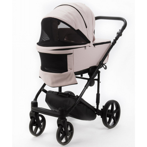 Детская коляска Adamex Zico Deluxe New 2 в 1 ZN-SA15 СВЕТЛО-РОЗОВАЯ КОЖА