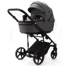 Детская коляска Adamex Zico Deluxe New 3 в 1 ZN-SA04 СЕРАЯ КОЖА