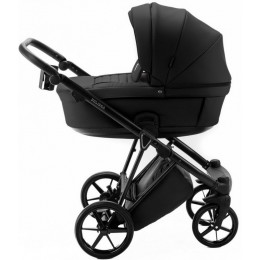 Детская коляска Adamex Belissa Deluxe 2 в 1 B-SA02 (ЧЁРН.КОЖА)