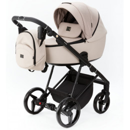Детская коляска Adamex Blanc 3 в 1 BL-PS18 LUX (СВ. БЕЖ. + СВ. БЕЖ. КОЖА)