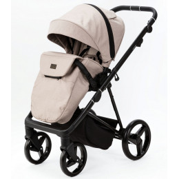 Детская коляска Adamex Blanc 3 в 1 BL-PS18 LUX (СВ. БЕЖ. + СВ. БЕЖ. КОЖА)
