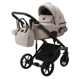 Детская коляска Adamex Lumi Air 3 в 1 L-PS71 LUX (БЕЖЕВАЯ+БЕЖЕВАЯ ПЕРЛ. КОЖА)