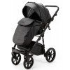 Детская коляска Adamex Nola Deluxe 3 в 1 N-SA02 (ЧЕРНАЯ КОЖА)