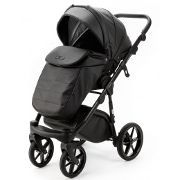Детская коляска Adamex Nola Deluxe 3 в 1 N-SA02 (ЧЕРНАЯ КОЖА)