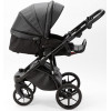 Детская коляска Adamex Nola Deluxe 3 в 1 N-SA02 (ЧЕРНАЯ КОЖА)