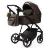 Детская коляска Adamex Vasco Deluxe 3 в 1 V-SM16 (БЕЖ МЕТАЛИК КОЖА)