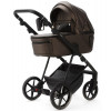 Детская коляска Adamex Vasco Deluxe 3 в 1 V-SM16 (БЕЖ МЕТАЛИК КОЖА)