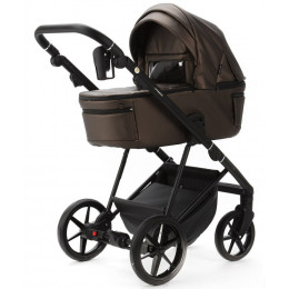Детская коляска Adamex Vasco Deluxe 3 в 1 V-SM16 (БЕЖ МЕТАЛИК КОЖА)