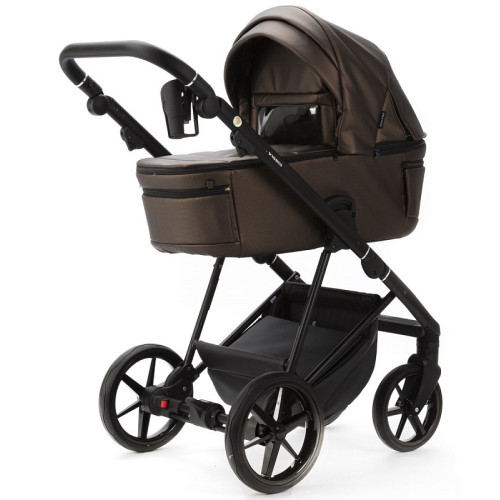 Детская коляска Adamex Vasco Deluxe 3 в 1 V-SM16 (БЕЖ МЕТАЛИК КОЖА)