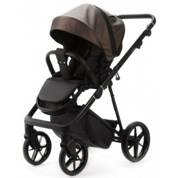 Детская коляска Adamex Vasco Deluxe 3 в 1 V-SM16 (БЕЖ МЕТАЛИК КОЖА)