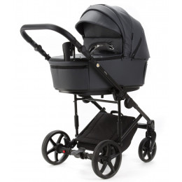 Детская коляска Adamex Zico Deluxe New 3 в 1 ZN-SA05 ТЕМНО-СЕРАЯ КОЖА