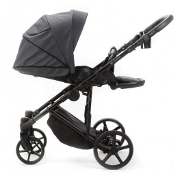 Детская коляска Adamex Zico Deluxe New 3 в 1 ZN-SA05 ТЕМНО-СЕРАЯ КОЖА