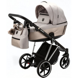 Детская коляска Adamex Belissa Special Edition 2 в 1 B-PS584 (СВ.БЕЖ С БЛЁСТ ХРОМ.РАМ)