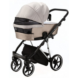 Детская коляска Adamex Belissa Special Edition 2 в 1 B-PS584 (СВ.БЕЖ С БЛЁСТ ХРОМ.РАМ)
