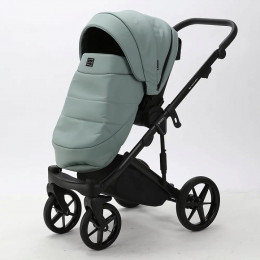 Детская коляска Adamex Lumi Air Deluxe 2 в 1 L-SA20 (СЕРО-ЗЕЛЕНАЯ КОЖА)