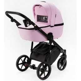 Детская коляска Adamex Nola Deluxe 2 в 1 N-SA16 (РОЗОВ. ЗЕФИР КОЖА)