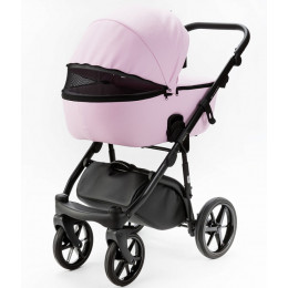 Детская коляска Adamex Nola Deluxe 2 в 1 N-SA16 (РОЗОВ. ЗЕФИР КОЖА)