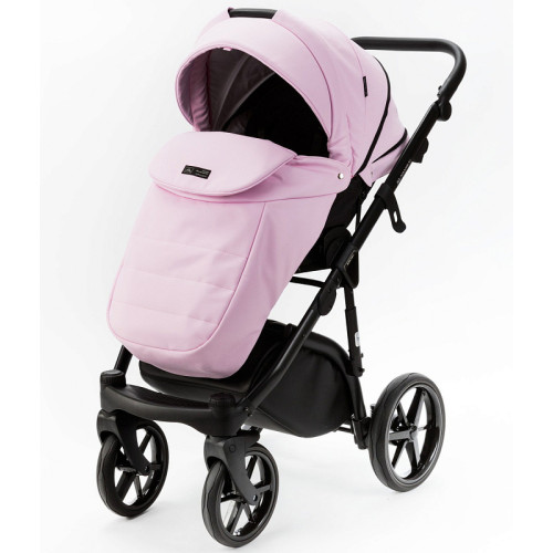 Детская коляска Adamex Nola Deluxe 2 в 1 N-SA16 (РОЗОВ. ЗЕФИР КОЖА)
