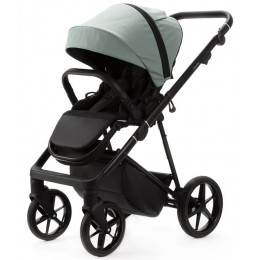 Детская коляска Adamex Vasco Deluxe 2 в 1 V-SA20 (СЕРО-ЗЕЛЕНАЯ КОЖА)