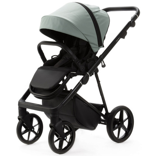 Детская коляска Adamex Vasco Deluxe 2 в 1 V-SA20 (СЕРО-ЗЕЛЕНАЯ КОЖА)