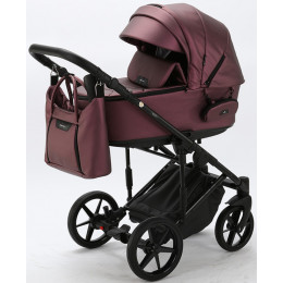 Детская коляска Adamex Zico Deluxe 2 в 1 Z-SM08 Т.СИРЕН.ПЕРЛ КОЖА