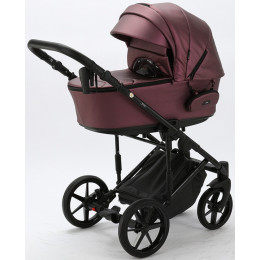 Детская коляска Adamex Zico Deluxe 2 в 1 Z-SM08 Т.СИРЕН.ПЕРЛ КОЖА