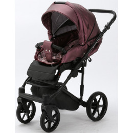 Детская коляска Adamex Zico Deluxe 2 в 1 Z-SM08 Т.СИРЕН.ПЕРЛ КОЖА
