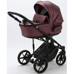 Детская коляска Adamex Zico Deluxe 3 в 1 Z-SM08 Т.СИРЕН.ПЕРЛ КОЖА