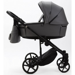 Детская коляска Adamex Zico Deluxe New 2 в 1 ZN-SA04 СЕРАЯ КОЖА