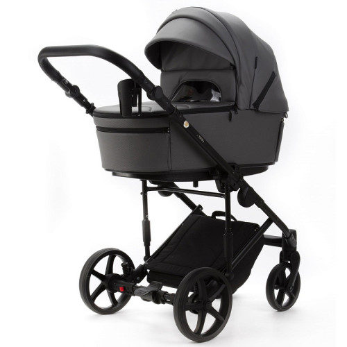 Детская коляска Adamex Zico Deluxe New 2 в 1 ZN-SA04 СЕРАЯ КОЖА