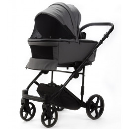 Детская коляска Adamex Zico Deluxe New 2 в 1 ZN-SA04 СЕРАЯ КОЖА