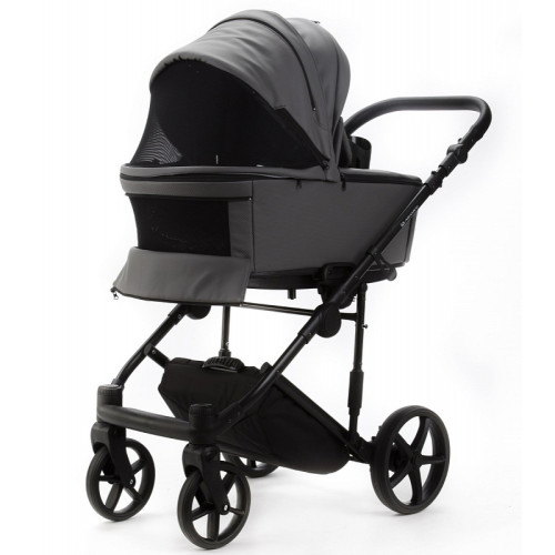 Детская коляска Adamex Zico Deluxe New 2 в 1 ZN-SA04 СЕРАЯ КОЖА