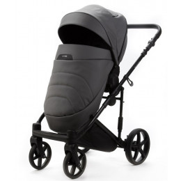 Детская коляска Adamex Zico Deluxe New 2 в 1 ZN-SA04 СЕРАЯ КОЖА