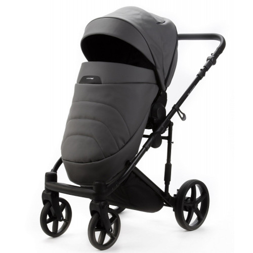 Детская коляска Adamex Zico Deluxe New 2 в 1 ZN-SA04 СЕРАЯ КОЖА