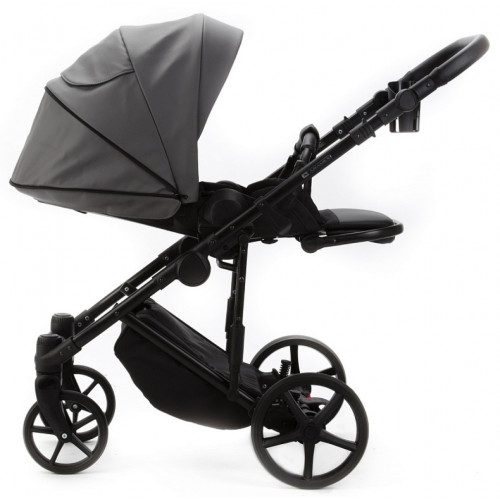 Детская коляска Adamex Zico Deluxe New 2 в 1 ZN-SA04 СЕРАЯ КОЖА