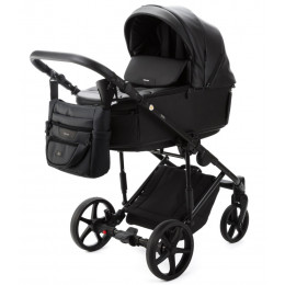 Детская коляска Adamex Zico Deluxe New 3 в 1 ZN-SA02 ЧЕРНАЯ КОЖА