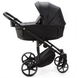 Детская коляска Adamex Zico Deluxe New 3 в 1 ZN-SA02 ЧЕРНАЯ КОЖА