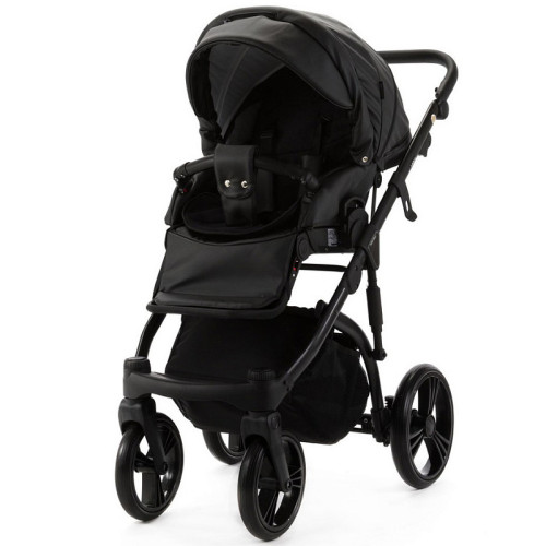 Детская коляска Adamex Lanti Deluxe 3 в 1 LN-SA2 (ЧЕРНАЯ КОЖА)