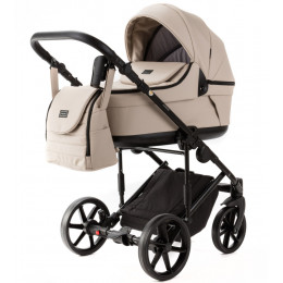 Детская коляска Adamex Locco Light Deluxe 2 в 1 LL-SA07 (СВ.БЕЖЕВАЯ КОЖА)
