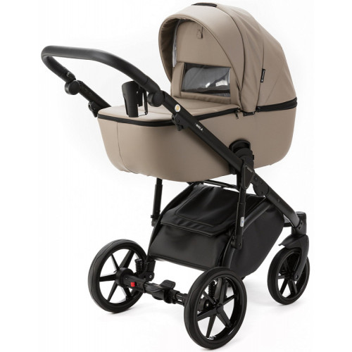 Детская коляска Adamex Nola Deluxe 3 в 1 N-SA09 (Т.БЕЖ. КОЖА)