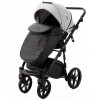 Детская коляска Adamex Nola Deluxe 3 в 1 N-SD107 (СВ.СЕР.КОЖА + ЧЕРН.КОЖА)