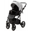 Детская коляска Adamex Nola Deluxe 3 в 1 N-SD107 (СВ.СЕР.КОЖА + ЧЕРН.КОЖА)