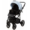 Детская коляска Adamex Nola Deluxe 3 в 1 N-SD112 (ГОЛУБАЯ КОЖА + ЧЕРН.КОЖА)