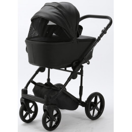 Детская коляска Adamex Zico Deluxe 3 в 1 Z-SA02 ЧЁРН.КОЖА