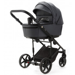 Детская коляска Adamex Zico Deluxe New 2 в 1 ZN-SA05 ТЕМНО-СЕРАЯ КОЖА